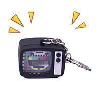 Genérico TV Keychain - Retro Mini Television Keyring | Sound and Light Purse Pendant for Backpack, Punk Bag Ornament for Culture Fans, Collectors, Students, Kids, Teens, Adults, Travel Suitcases Gift
