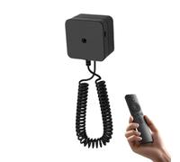 Genérico TV Remote Holder, Anti Theft Control Caddy, 1.46x1.46in Magnetic Back Organizer, Retractable String Attachment, Compact Secure for Living Room Setup, Storage Safety, Home