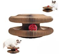 Genérico Twisty Paws Cat Toy, Accordion Foldable Interactive Scratcher with Ball, Modular Design for Play & Rest, Fun Scratch & Lounge Toy for Cats of