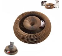 Genérico Twisty Paws Cat Toy, Accordion Foldable Interactive Scratcher with Ball, Modular Design for Play & Rest, Fun Scratch & Lounge Toy for Cats of