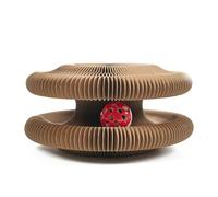Genérico Twisty Paws Cat Toy, Interactive Foldable Cat Scratcher with Ball, Modular Magnetic Design, Scratch, Play & Rest for Indoor Cats, Endless Fun & Shapes for Kittens and Adult Cats