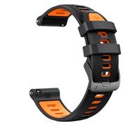 Genérico Two-tone 22 Silicone Watch Band For Forerunner 965/955/945/935 For Instinct/2/Solar/Esports Quick Release Bracelet Straps(Black Orange)