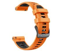 Genérico Two-tone 22 Silicone Watch Band For Forerunner 965/955/945/935 For Instinct/2/Solar/Esports Quick Release Bracelet Straps(Orange black)