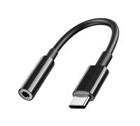 Genérico Type C Adapter, Headphone Jack Adapter, Earphone Connector, Hi-Fi Audio Transmission, General Compatibility, Music Calls Game Use, 10cm/3.93 Inches, 3.5mm/0.13in, 1 Piece