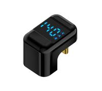 Genérico Type C, Angle Adapter, Black Digital Display, Female Connector, Male Plug, 180 Degree Design, 8K 60Hz Support for Cell Phones, Laptops, Tablets, Charging, Display, Indoor