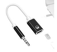 Genérico Type C To 3.5mm Headphone - Car | Stereo Cord Female Flat Head Earphone Converter Adapter Male For Answering Calls Auxiliary Audio Aux Connector Jack Phone Laptop Tablet Speaker Music Sound