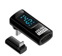 Genérico Type C USB Adapter - Male To Female Stereo Adapter Type C, 8k HD Adapters, 40Gbps Powering Meter Tester, USB CC Right Angle Adapters, Extension For Types CC Devices