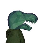 Genérico Tyrannosaurus Rex Head Cover Adult Headgear Wearable Mask Paper Model Animal Cosplay Papercraft 3D DIY Origami Hand Made Toys