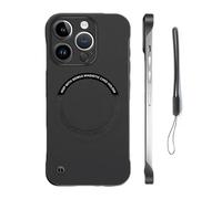 Genérico Ultra-Thin Frameless Matte Magnetic Case for iPhone16/15/14/13promax, Hard Pc Minimalist Case Compatible (for iPhone 14Plus,Black)