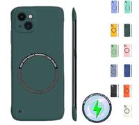 Genérico Ultra Thin Hard PC Magnetic Frameless Phone Case For iPhone, Frameless Magnetic Series Designed for iPhone 16 15 14 13 12 11 Pro MAX Plus (Green,For iPhone13Promax)