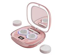 Genérico Ultrasonic Contact Lens Cleaner | Portable Contact Lens Cleaning Machine with Mirror and Led | Gentle Daily Vision Care Device for Indoor Outdoor Travel Home Trip Dorm School