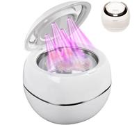 Genérico Ultrasonic UV Denture Cleaning Dome,Professional Portable Retainer Cleaner Machine,Deep Cleaning & 42,000hz High-Frequency Waves for Night,Guards,Braces,Aligner,Toothbrush,Jewelry (White)