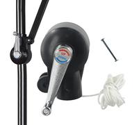 Genérico Umbrella Crank Replacement - Outdoor Hand Turn Mechanism With Durable Cord, Anti-Slip Handle For Smooth | Practical Parasol Repair Component Suitable Balcony Garden Poolside Patio Picnic