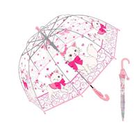 Genérico Umbrella For Kids - 27.56 Inch Transparent Bubble Dome | Children's Windproof Rain Umbrella | Cute Cartoon Safety Cover. Fiberglass Frame, Poe Canopy, Easy Grip Hook Handle, Perfect
