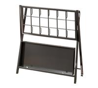 Genérico Umbrella Holder, Entryway Rack, Storage Organizer, 18-Grid Iron Stand with Hooks, 20.87x11.02x22.05 Inches, Removable Water Tray for Workplace Hotel Home Hallway Reception Area