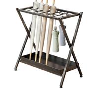 Genérico Umbrella Rack Stand, 18 Slot Iron Organizer, Removable Drip Tray, 20.87x11.02x22.05 Inches Metal Grid Storage Freestanding Entryway Holder for Home, Office, Hotel, Apartment, Lobby