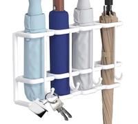 Genérico Umbrella Rack Wall Mount - 4-Slot Wall Mounted Metal Umbrella Storage Holder, Household Supplies, Walking Stick Container, Home Decoration for Hallway Home