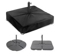 Genérico Umbrella Stand Base Cover - 600D Oxford Patio Umbrella Base Cover | Square Dustproof Parasol Bàse Protector For Backyard Patio Garden Deck Pool Beach Outdoor Furniture