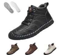 Genérico Umhaven Shoes, Umhaven Men'S Shoes, Men'S Casual Leather Good Arch Support Non-Slip Outdoor Breathable Walking Shoe (Black,33)