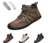 Genérico Umhaven Shoes, Umhaven Men'S Shoes, Men'S Casual Leather Good Arch Support Non-Slip Outdoor Breathable Walking Shoe (Khaki,32 2/3)