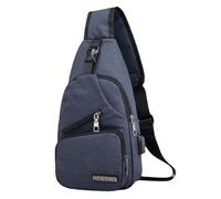Generico UNA SCHEGGIO SLING - SCAGNA -BODY, ajustable | de ciclismo impermeable con puerto USB, equipo de viaje al aire libre, organizador de almacenamiento de día para viajar, lavado, azul