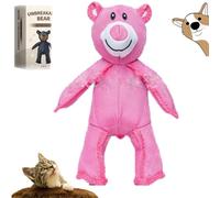 Genérico Unbreak Bear Dog Toy, 2025 New Unbreak-Bear for Heavy Chewers, Indestructible Dog Toy, For Aggressive Chewers to Keep Them Busy, Chew Toys Interactive Squeaky Toys (Pink)