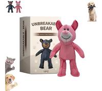 Genérico Unbreak Bear Dog Toy, 2025 New Unbreakable Extreme Bear Upgraded, For Aggressive Chewers to Keep Them Busy, Chew Toys Interactive Toys, Indestructible Squeaky T oys, for Large Dogs (Pink)