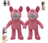 Genérico Unbreak Bear Dog Toy, 2025 New Unbreakable Extreme Bear Upgraded, For Aggressive Chewers to Keep Them Busy, Chew Toys Interactive Toys, Indestructible Squeaky T oys, for Large Dogs (Pink*2)