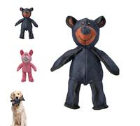 Genérico Unbreak Bear Dog Toy, Indestructible Extreme Bear Upgrade, Sturdy Stuffed Dog Toy with Squeaker, For Aggressive Dogs, To Keep Them Busy (Black)