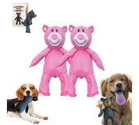 Genérico Unbreak Bear Dog Toy, Unbreak-Bear for Heavy Chewers, Unbreakable Bear, Indestructible Bear Pet Toys, for Aggressive Chewers (Pink 2 Pcs)