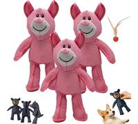 Genérico Unbreakable Dog Toys, Unbreak Bear Dog Toy, Unbreak-Bear For Heavy Chewers, Heavy Duty Chewer Large Breed, Indestructible Dogs Toys For Large Dogs (Pink 3pcs)
