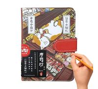 Genérico Undated Diary, Cute Cartoon Cat Notebook - Cat Pattern Book, Simple Basic Handbook Student Diary with Magnetic, for Kids & Teenage Girls for Cats Lover Gift
