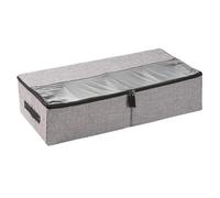 Genérico Under Bed Storage - Foldable with Clear Lid Handles for Closet | Fabric Container with Transparent Vision Window & Reinforced Pull Straps for Bedroom, Living Room, Home and Apartment