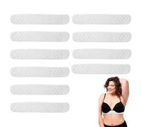 Genérico Under Bra Sweat Liners, Cotton Breast Pads, 10x Reusable Moisture, 17.32 X 3.26in, Wicking Skinfold Separators for Under Boob, Tummy, Postpartum, Hot Weather Comfort. Stay Dry