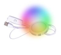 Genérico Under Cabinet Lighting - 6 Pack Disc Lamps, Wireless Room Glow System, Multi Shade Switch Control | Easy Install Battery Light Solution Bedroom Closet Step Area Bright Light Dimmable