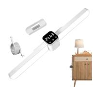Genérico Under Cabinet Lighting, Magnetic Mount 3 Color Temperature LED Closet Lamp | 42x4cm Integrated Digital Clock Strip Light For Kitchen Stairs Wardrobe Type-C
