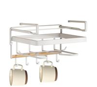 Genérico Under Counter Storage Organizer | 22x25x27cm With Hooks Space Saving Shelf - Anti-Shake Cutting Board Organizer Kitchen Storage - For Utensils Spatula Ladle Towel Home Apartment Restaurant