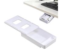 Generico Under Desk Drawer - PP 52 cm, Adhesive Storage Tray, Slide Mount Design | Scratch Free Install, Hidden Organizer Box, Declutter Tool For Office, Home, Study, Tabletop