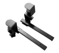 Generico Under Desk Slide-out Keyboard Rail | Cold Rolled Steel, 23,5 cm Length, Matte Black | No-Drill Adjustable Angle Rotating Tray Bracket | Desk Storage Mount (Planks Not Included)