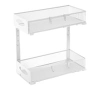 Genérico Under Sink Organizer, 2 Tier Storage Rack, Adjustable Shelf System, Space Saving Organization Solution, 19.69x15.67x8.07 Inches, Perfect for Kitchen, Bathroom, Closet, Pantry, Laundry Room