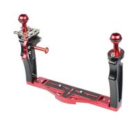 Genérico Underwater Camera Mount Tray - Waterproof Camera Bracket For Tripod - Dual-Handle Adjustable Video Light Stabilizer Tray For Çamera Housing, Handle Grip Ţray F́or Action Ćamera