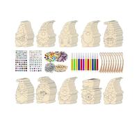 Genérico Unfinished Wooden Baubles - Wood Christmas Tree Ornaments, Christmas Pendants, Paintable DIY Crafting Ornaments | For Festival Decor Adults Kids Winter Holiday Home Party Supplies