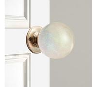 Genérico Unique Decorative Door Handle, Round Glass Bead Door Handle, Nature Style Transparent Animal Crystal Doors Knobs Pull Handles, Retro Round Resin Epoxy Flower Doors Knob Retro(D,6cm)