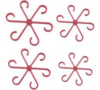 Genérico Unique Garden Twine Alternative - Sturdy Vine Gripper | 4 Piece Stake Connector, Vertical Climbing Aid for Vegetables, Tomato Support Clamp, Flower Stalk Clip, Greenhouse Training Accessory