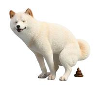 Generico Unique Pooping Dog Sculpture, Funny Animal Desktop Statue, Table Decoration Home Decor, Resin Pooping Dog Figurine, Quirky Dog Sculpture, Pooping Dog Figurine, Funny Animal Decor for Indoor