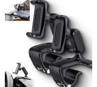 Genérico Unirexa Phone Holder, Unirexa Universal 360° Dashboard Phone Holders, Multifunctional Car Clip on Phones Holders, Rock-Solid Grip, Rotatable, Adjustable, for Wheel & Sun Visor (2PCS)