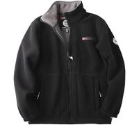 Genérico Unisex Double-Layer Padded Warm Jacket Men's Full-Zip Polar 360 Fleece Jackets with Pockets Winter Ultra-Warm Sherpa Jacket (black,XL)