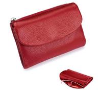 Genérico Unisex Leather Wallet,Genuine Leather Coin Purse with Credit Card Holder,Coin Holder & Cash Slots,Small Compact Bifold Pocket Purse (5)