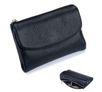 Genérico Unisex Leather Wallet,Genuine Leather Coin Purse with Credit Card Holder,Coin Holder & Cash Slots,Small Compact Bifold Pocket Purse (4)