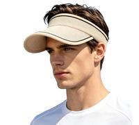 Genérico Unisex Outdoor Sun Hat with Hollow Top For Cycling Hiking Camping Lightweight Breathable Sun Visor Cap (Beige, One Size)